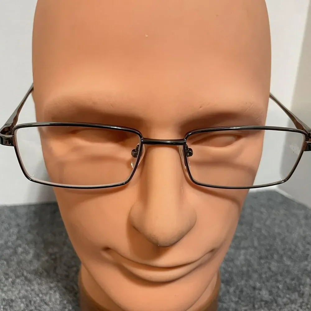 GM Fission 003 Eyeglass Frames 54-17-140 Gunmetal Metal Rectangular Unisex